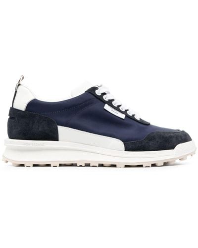 Thom Browne Lace-up 40mm Suede Trainers - Blue