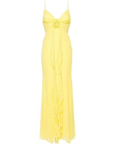 Blumarine Maxi dresses,cameo rose langes kleid - Gelb