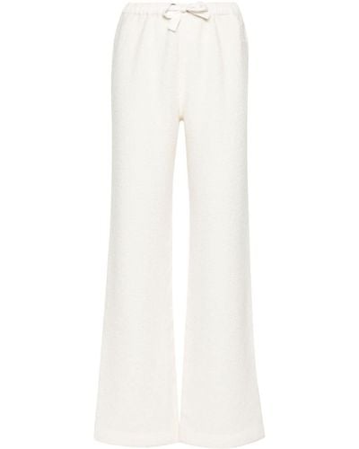 Parajumpers Shino Logo-patch Bouclé Trousers - White