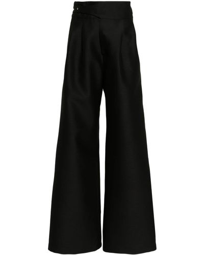 Concepto Leyla High-waist Straight-leg Trousers - Black
