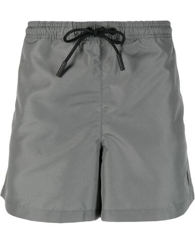 Marcelo Burlon Cross-embroidered Swim Shorts - Grey