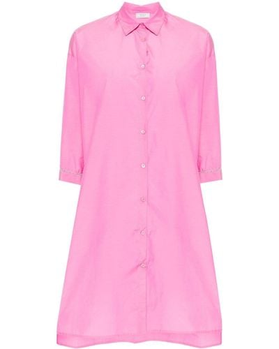 Peserico Cotton Blend Shirt Dress - Pink