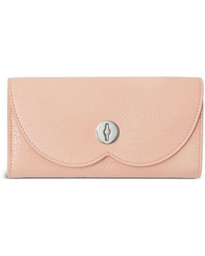 Burberry Portefeuille continental Chess en cuir - Rose