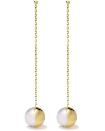 Tasaki 18kt Yellow Gold M/g Arlequin Earrings - White