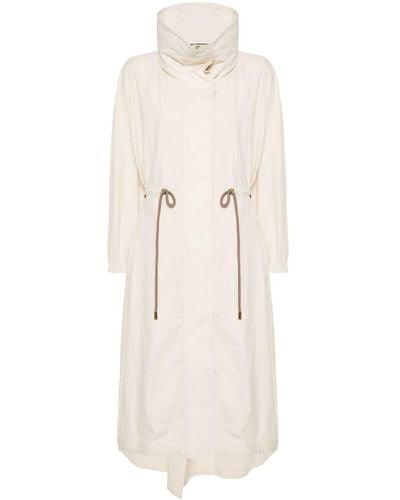 Moorer Madalyn-Wfc hooded coat - Bianco