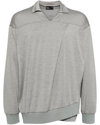 Kolor Asymmetric Wool-blend Top - Grey