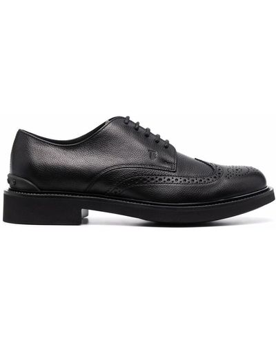 Tod's Wingtip Leather Lace-up Shoes - Black