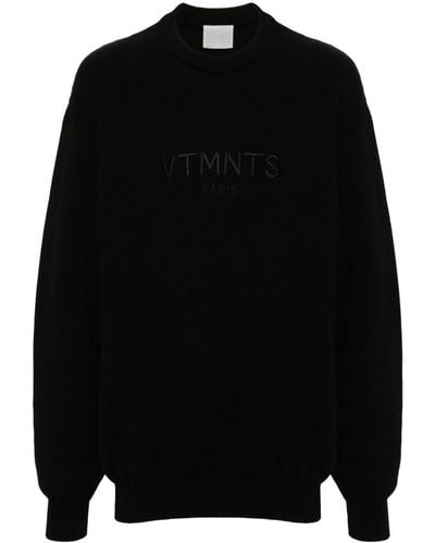 VTMNTS Logo-embroidered Sweater - Black