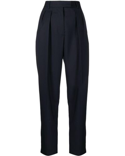 Paul Smith Wool Tapered Trousers - Blue