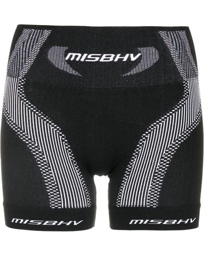 MISBHV Shorts mit Logo-Print - Schwarz