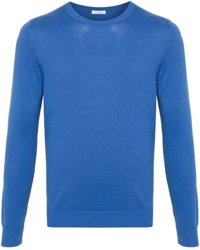 Malo Ribbed Cotton Sweater - Blue
