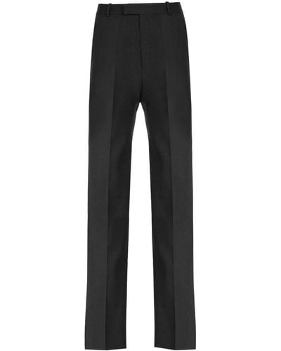 Ferragamo Mid-rise Wool Tailored Trousers - Black