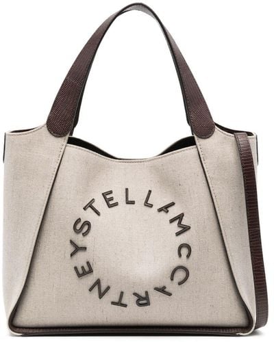 Stella McCartney Logo-appliqué Tote Bag - Natural