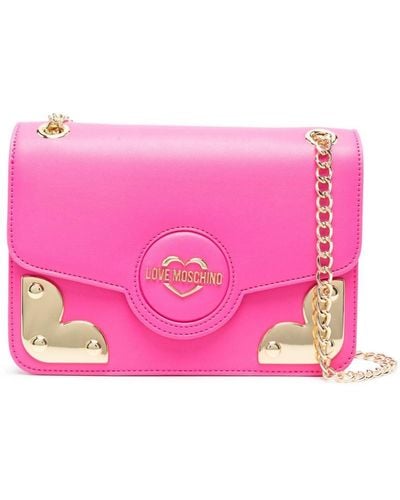 Love Moschino Logo-lettering Shoulder Bag - Pink