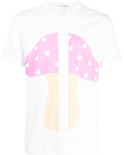 Comme des Garçons Graphic-print Short-sleeved T-shirt - Pink