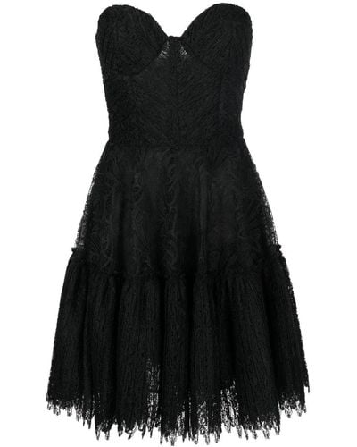 Costarellos Esme Floral-lace Dress - Black