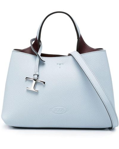 Tod's Handtasche mit Logo-Anhänger - Blau