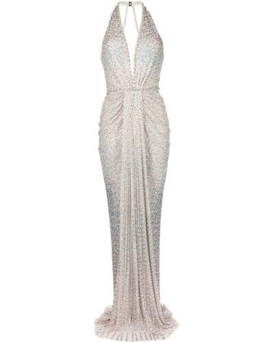Jenny Packham Zooey Rhinestone-embellished Gown - White