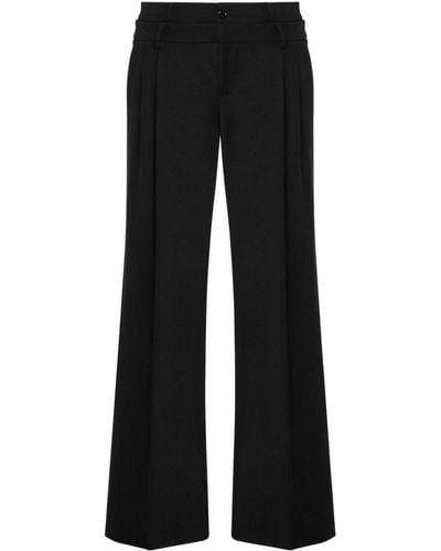Moschino Double-waistband Flared Trousers - Black