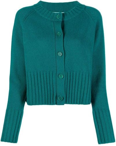 P.A.R.O.S.H. Knitted Cropped Cardigan - Green