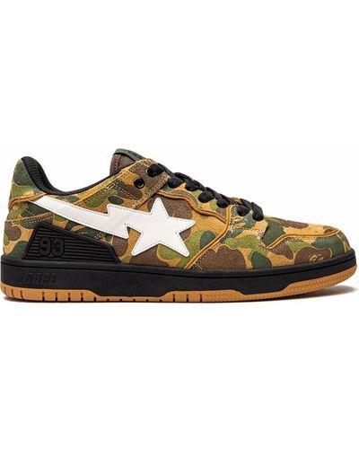 A Bathing Ape Bape Sk8-sta Low-top Trainers - Brown