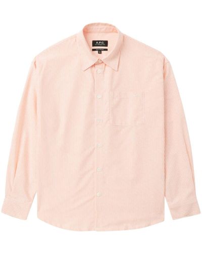 A.P.C. Greg Cotton Shirt - Pink