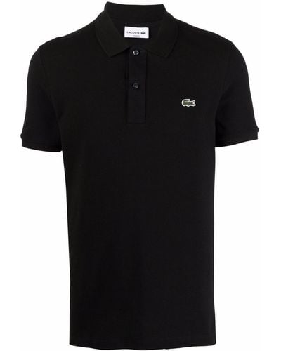 Lacoste Logo-embroidered Polo Shirt - Black