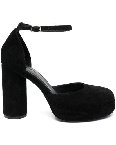 Vic Matié 105mm Heeled Suede Sandals - Black