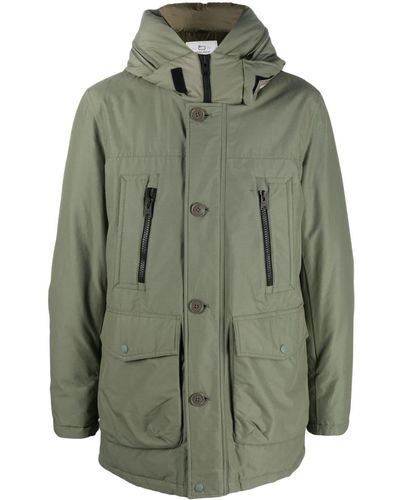 Woolrich フーデッド ダウンコート - グリーン