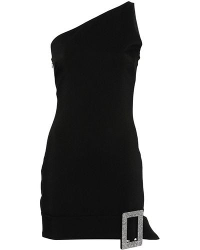 GIUSEPPE DI MORABITO Belted Crepe Mini Dress - Black