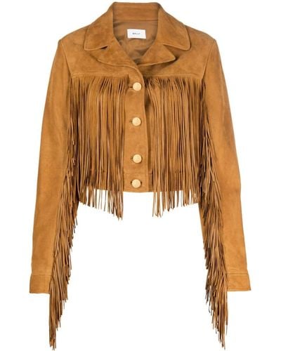 Bally Fringed Suede Jacket - Brown