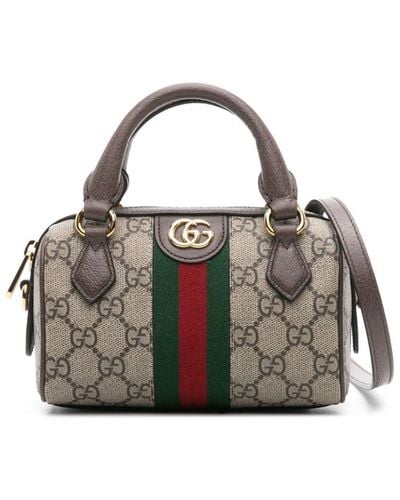 Gucci Ophidia Mini-Tasche aus GG Supreme - Braun