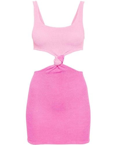 Mc2 Saint Barth Kim Crinkled Mini Dress - Pink