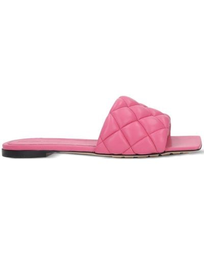 Bottega Veneta Quilted Leather Sandals - Pink
