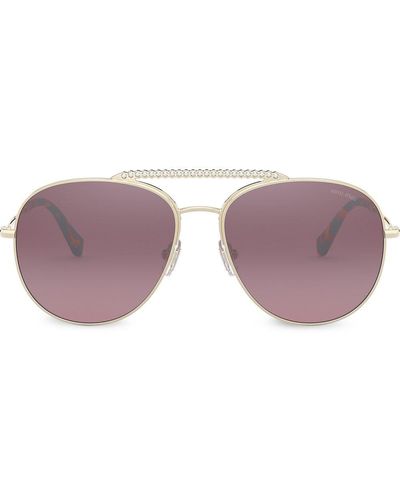 Miu Miu Pilotenbrille mit farbigen Gläsern - Mettallic