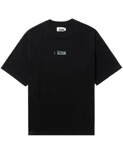 Izzue T-Shirt mit Logo-Print - Schwarz