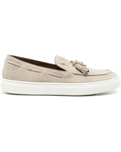 Fratelli Rossetti Tassel-detail Suede Boat Shoes - Natural
