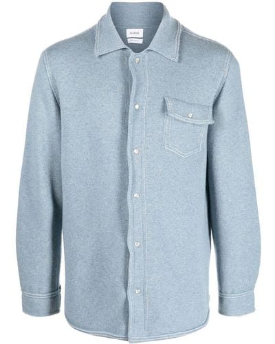 Barrie Long-sleeve Cashmere Shirt - Blue