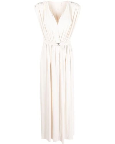 Norma Kamali Athena V-neck Long Dress - White