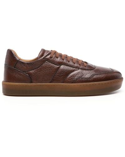Henderson Lace-up Leather Sneakers - Brown