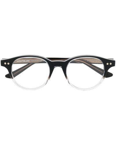 Montblanc Runde Brille mit Farbverlauf - Schwarz
