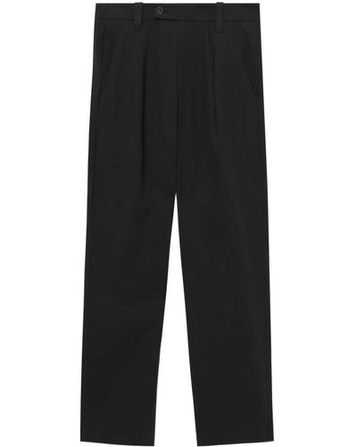 A.P.C. Pleat Detailing Cropped Trousers - Black