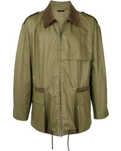 Fendi Zip-up Collared Jacket - Green