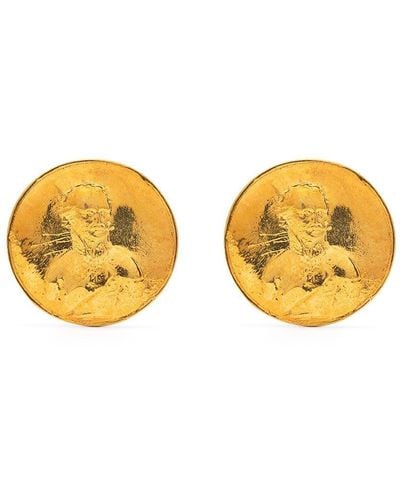 Natia X Lako Medallion Gold-plated Earrings - Metallic