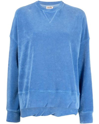 Alberto Biani Terry-effect Long-sleeve Sweatshirt - Blue