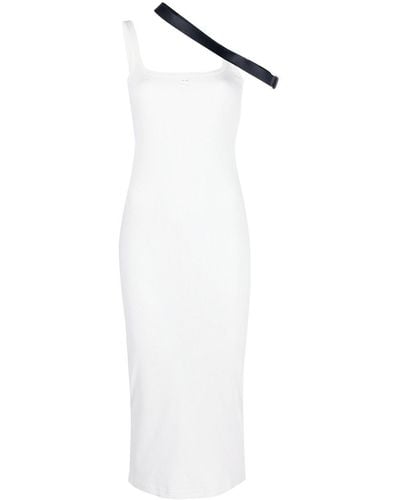 Courreges Strap-detail Midi Dress - White