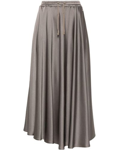 Herno Crepe Midi Skirt - Grey