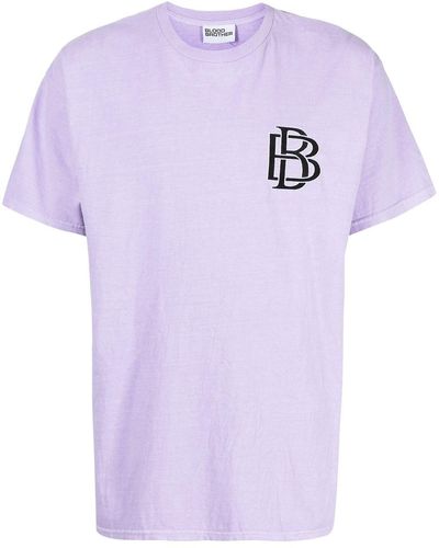 Blood Brother Phantom Logo-embroidered T-shirt - Purple
