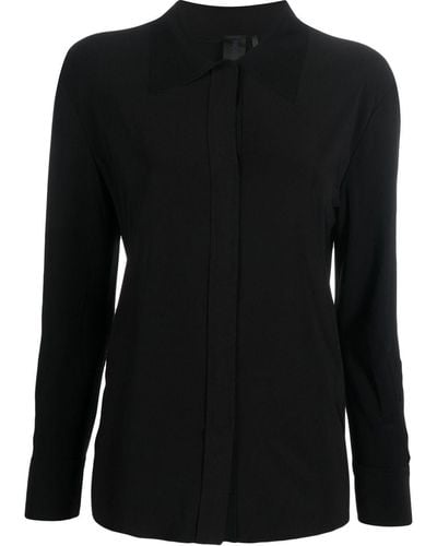 Norma Kamali Plain Long-sleeve Shirt - Black