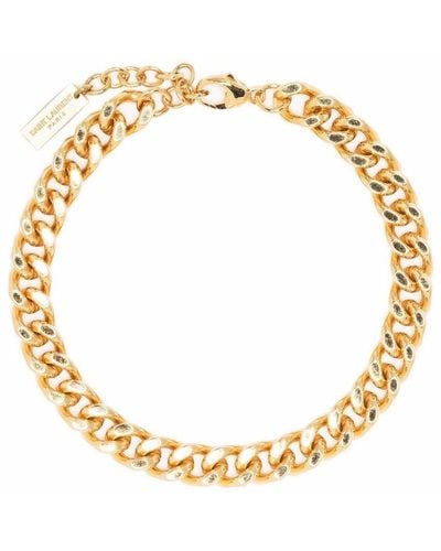 Saint Laurent Medium Curb Chain Bracelet - Metallic